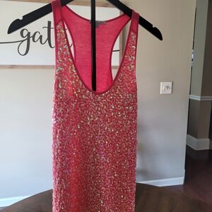 Charlotte Russe sequin Y2K Pink top
